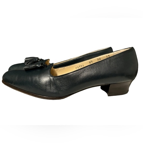 Cole Haan Blue Soft Leather Tassel Loafers Women's Size 8.5 Italy Classics - Picture 6 of 10